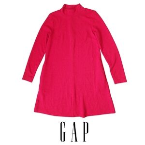 Gap Red Stretchy Long Sleeve Dress